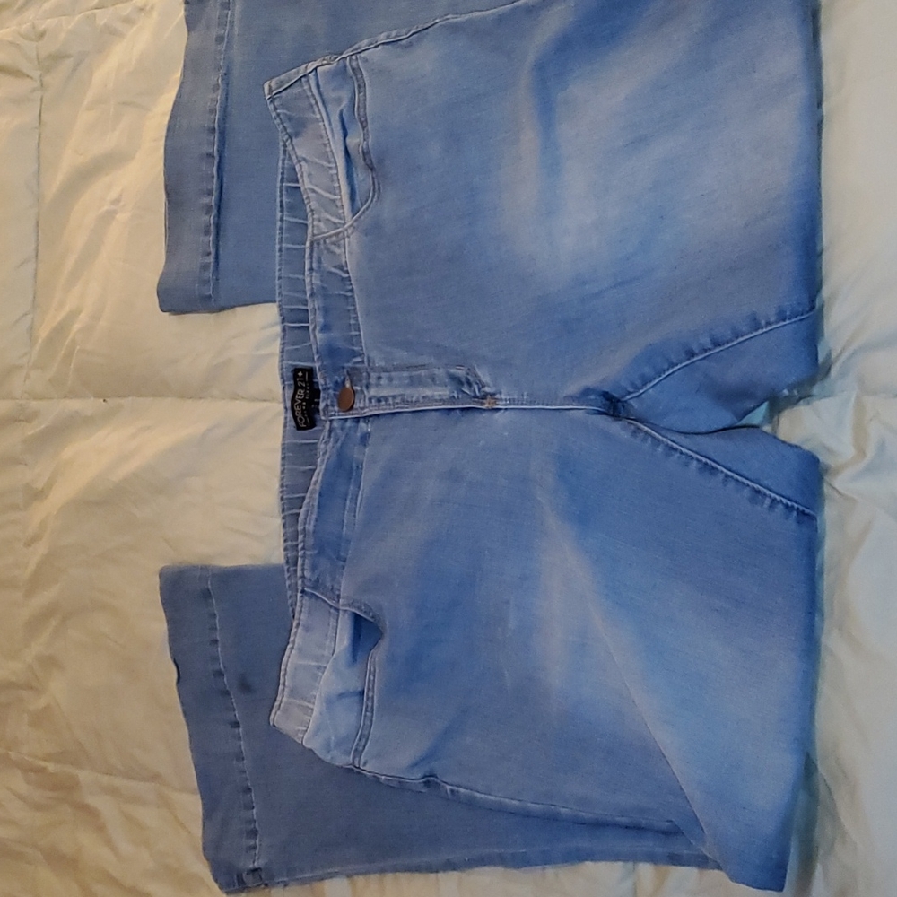 Forever 21 Light Blue Flare & Wide Leg Jeans